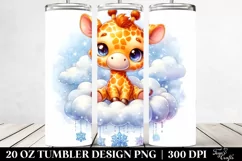 Simple Cute Baby Giraffe Tumbler Design Product Image 2