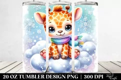 Simple Cute Baby Giraffe Tumbler Design Product Image 2
