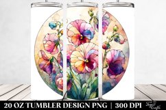 Abstract Stained Sweet Pea 20 oz Tumbler Product Image 2