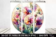 Abstract Stained Sweet Pea 20 oz Tumbler Product Image 2