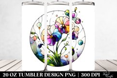 Abstract Stained Sweet Pea 20 oz Tumbler Product Image 2