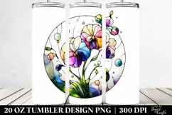 Abstract Stained Sweet Pea 20 oz Tumbler Product Image 2