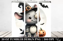 Comming Up Halloween Rhino 20 Oz Tumbler Product Image 2