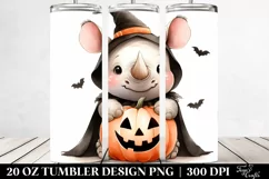 Comming Up Halloween Rhino 20 Oz Tumbler Product Image 2