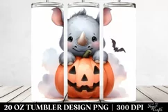 Comming Up Halloween Rhino 20 Oz Tumbler Product Image 2