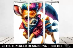 Expressive Baby Deer Raincoat, 20 oz Tumbler Product Image 2