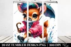 Expressive Baby Deer Raincoat, 20 oz Tumbler Product Image 2