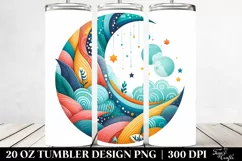 Colorful Whimsical Moon | 20 Oz Tumbler Product Image 2