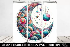 Colorful Whimsical Moon | 20 Oz Tumbler Product Image 2