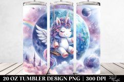 Cute Unicorn Playing on Swing | 20 Oz Tumbler Product Image 2