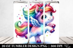 Running Baby Unicorn | 20 oz Tumbler Product Image 2