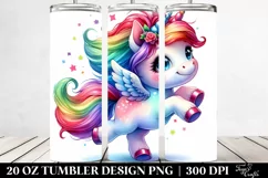 Running Baby Unicorn | 20 oz Tumbler Product Image 2
