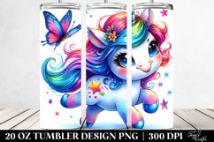 Running Baby Unicorn | 20 oz Tumbler Product Image 2