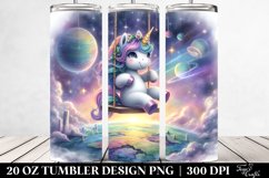 Cute Unicorn Playing on Swing | 20 Oz Tumbler Product Image 2