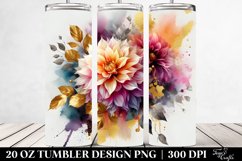 Watercolor Abstract Vibrant Bouquet 20 oz Tumbler Product Image 2