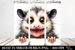 Crazy Looking Fur Opossum 20 oz Tumbler Product Image 2