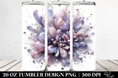 Abstract Pastel Shiny Lilac 20 Oz Tumbler Product Image 2
