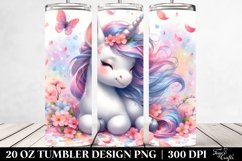 Cute Baby Unicorn Surrounded by Spring Petals | 20 Oz Product Image 2