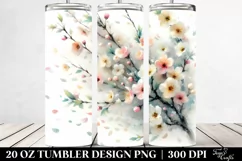 20 Oz Tumbler Sublimation | Tumbling Spring Petals Product Image 2