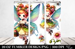 Cute Fairy Watercolor Clipart, Transparent 20 Oz Tumbler Product Image 2