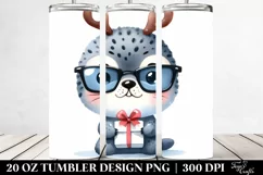 Expressive Seal with Reindeer Horns 20 Oz Tumbler Product Image 2