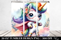 Unicorn Tumbler, 20 oz Skinny Tumbler Wrap Product Image 3