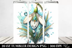 Colorful Stained Snowdrop | 20 Oz Tumbler Product Image 2