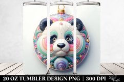 3D Colorful Panda Ornament, High-Res 20 Oz Tumbler Product Image 2
