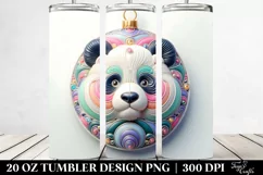 Colorful Pastel Panda Ornament 20 Oz Tumbler Product Image 2