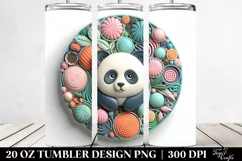 Colorful Pastel Panda Ornament 20 Oz Tumbler Product Image 2