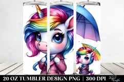 Cute Posing Unicorn 20 Oz Tumbler Product Image 2