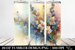 Abstract Pastel Wooden Small Stained Delphinium 20 Oz Product Image 2