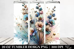 Stained Delphinium Retro Frame 20 Oz Tumbler Product Image 2