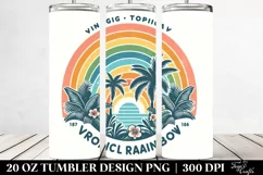 Watercolor Splash,Vintage Tropical Rainbow | 20 Oz Tumbler Product Image 2