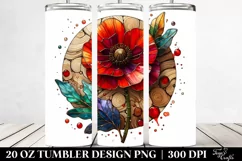 Colorful Poppy Stained | 20 Oz Tumbler Product Image 2