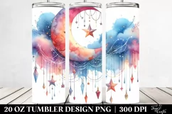 Whimsical Moon and Stars | 20 oz Tumbler Product Image 2