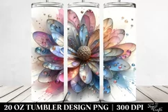 Abstract Shiny Daisy Clipart 20 Oz Tumbler Product Image 2