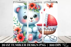 Colorful Baby Bear Cradle | 20 Oz Tumbler Product Image 2