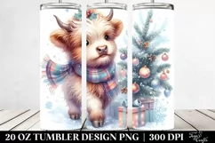 Cute Watercolor Baby Cow Clipart Product Image 2