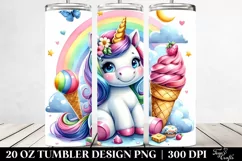 Funny Cute Unicorn | 20 oz Tumbler Product Image 2