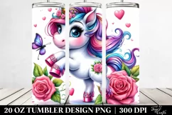 Funny Cute Unicorn | 20 oz Tumbler Product Image 2