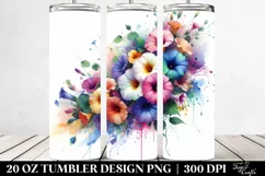 Colorfull Morning Glory Abstract | 20 Oz Tumbler Product Image 2
