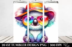 Crazy Baby Koala with Sunglasses | 20 Oz Tumbler Product Image 2