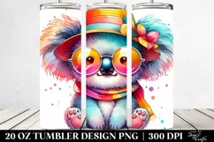 Colorful Layered Baby Koala | 20 Oz Tumbler Product Image 2