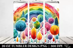 Colorful Rainbow Trees | 20 Oz Tumbler Product Image 2