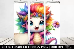 Happy Baby Dragon, Vibrant 20 Oz Tumbler Product Image 2