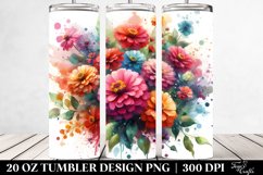 Colorful Bouquet Vibrant Zinnia 20 oz Tumbler Product Image 2