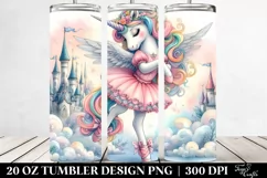 Cute Unicorn Posing as a Dancer | 20 Oz Tumbler Product Image 2