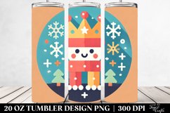 Colorful Crown Winter Design, Transparent 20 Oz Tumbler Product Image 2