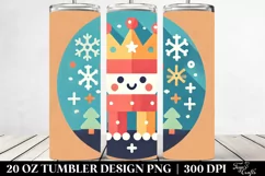 Colorful Crown Winter Design, Transparent 20 Oz Tumbler Product Image 2